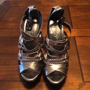Jessica Simpson Silver Heels